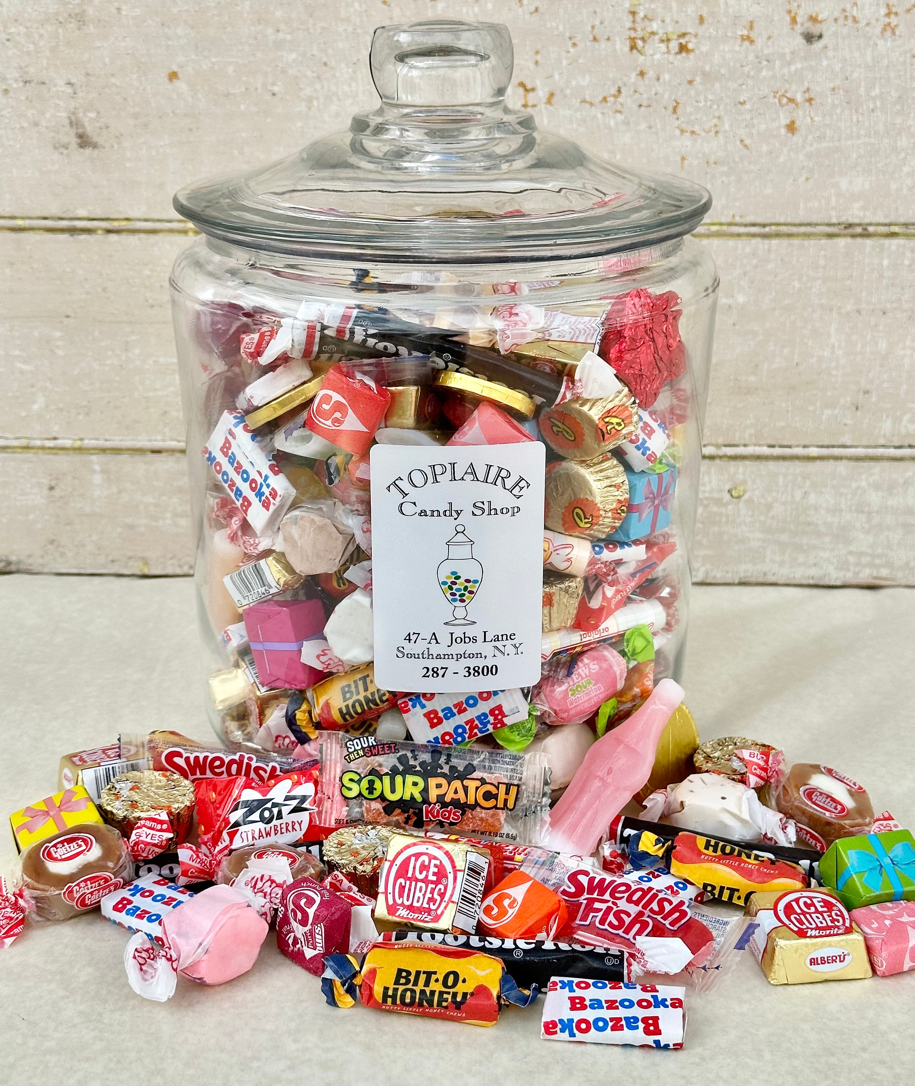 Big Candy Jar Set Of 3 Glass Slanted Storage Jar 75 Oz Large Candy